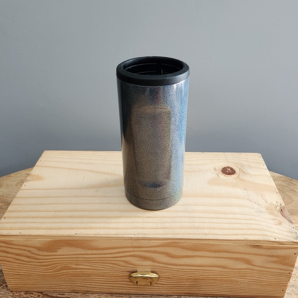 Brewmate Black/Gray Iridescent Slim Can Koozie - Picture 3 of 10